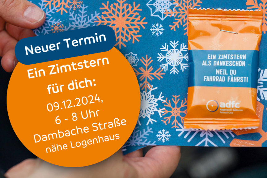 Nikolaus Kleinigkeit Neuer Termin Neuer Temin für Kleinigkeit fürs Fahrradfahren 9.12.24 6 bis 8 Uhr Dambacher Straße nähe Logenhaus