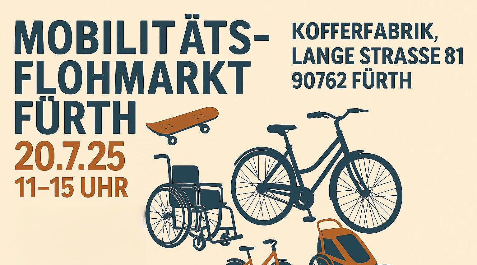 Mobilitätsflohmarkt in der Kofferfabrik am 20.7.2025