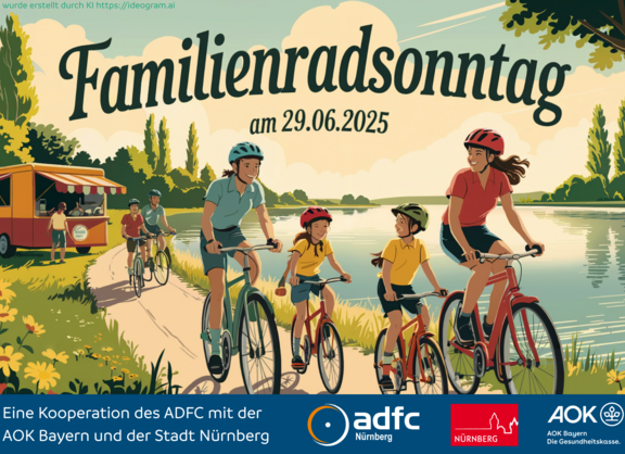 Flyer zum Familienradsonntag am 29. Juni 2025
