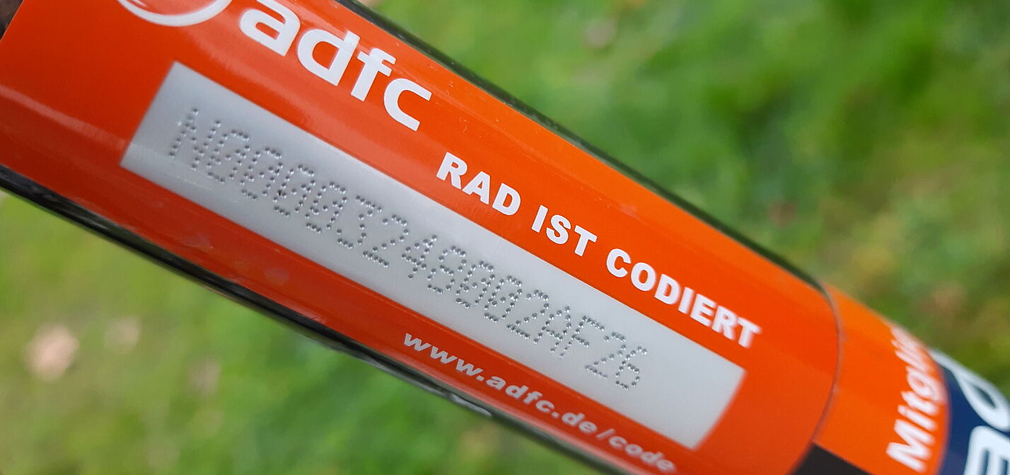 Fahrrad codiert mit Nadelmarkierer