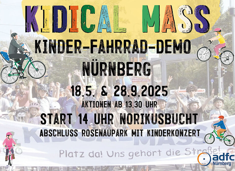 ADFC Nürnberg - Kidical Mass 05/2025 - Flyer ADFC Nürnberg - Kidical Mass 05/2025 - Flyer